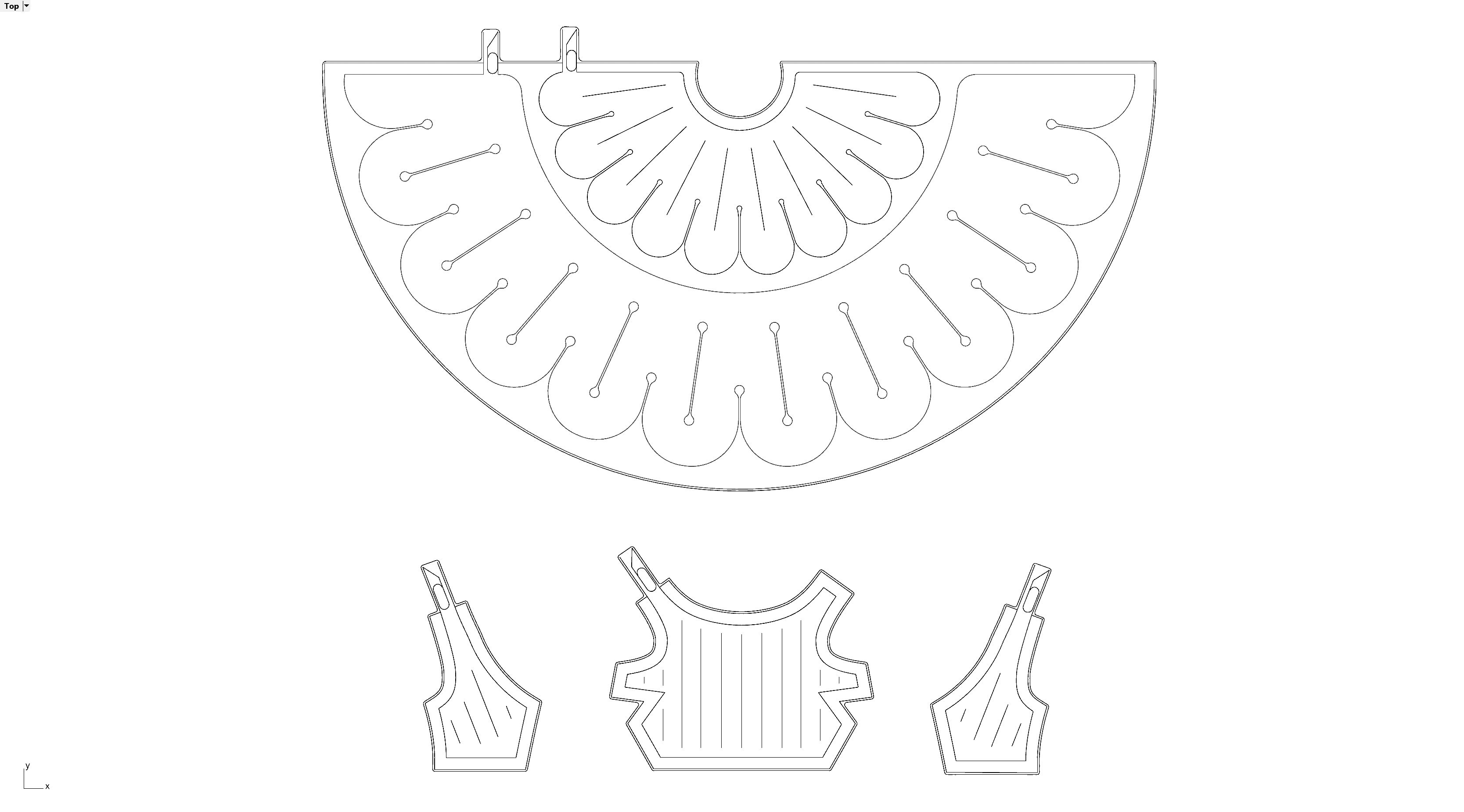 Inflatable pattern piece sketch